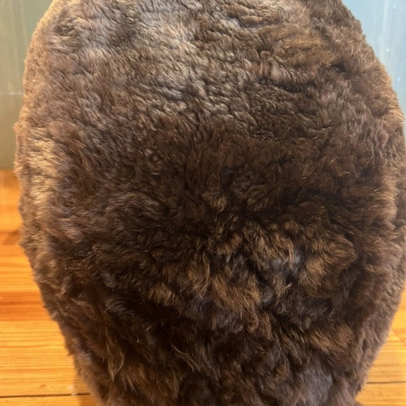 Vtg Brown Sheared Beaver Fur Hand Warmer Muff & Matching Sheared Beaver Collar - Picture 5 of 8